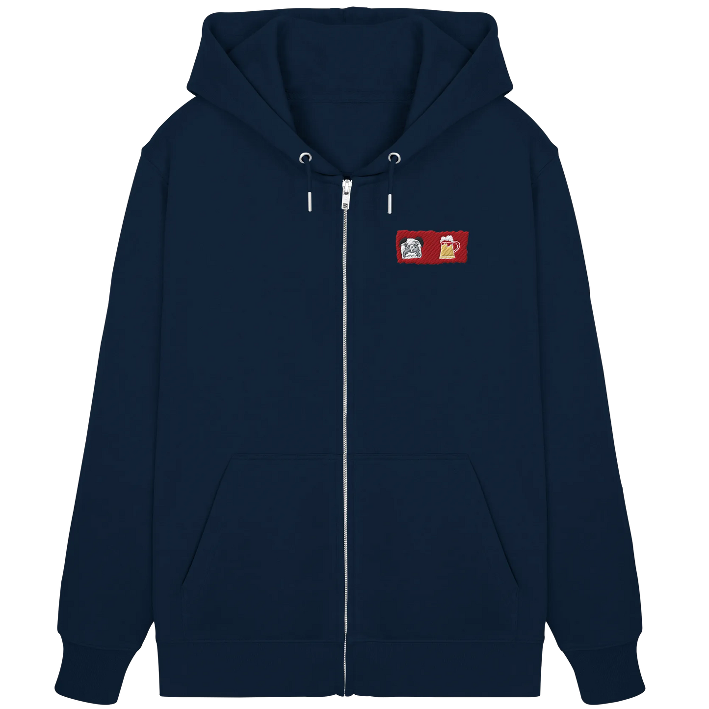 Bark and Brew Embroidery - Organic Zipper (Stick)