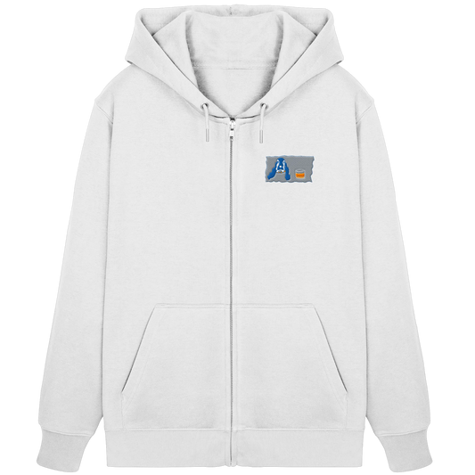Scotch Dog embroidery - Organic Zipper (Stick)