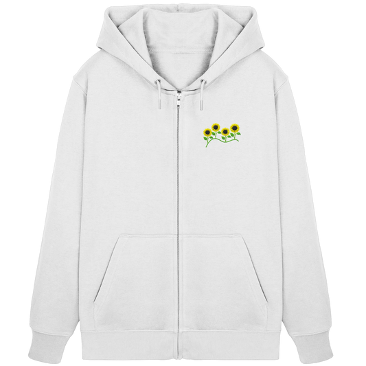 Sunflower Embroidery - Organic Zipper (Stick)