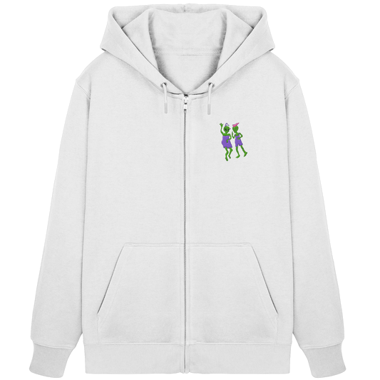 Dancing Aliens Embroidered! - Organic Zipper
