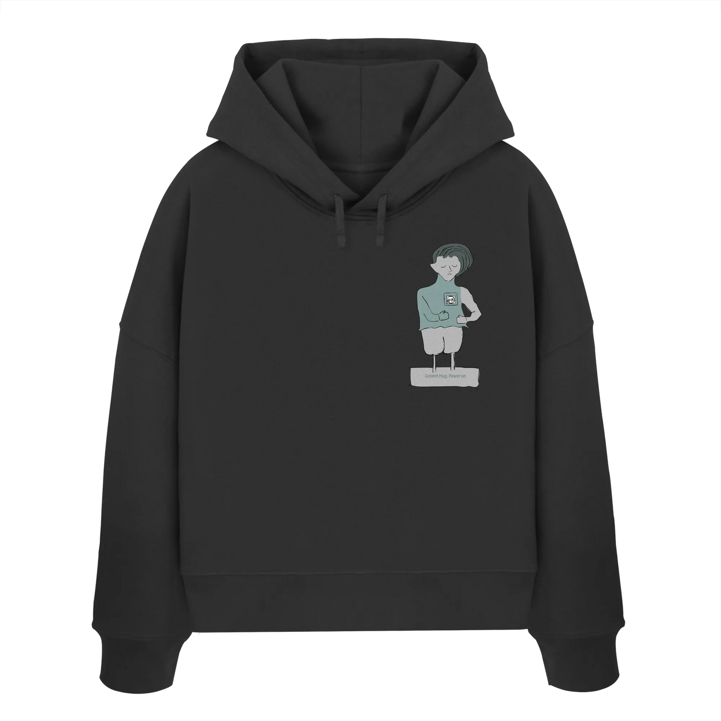 connecting - Womens Organic Boxcut Hoodie