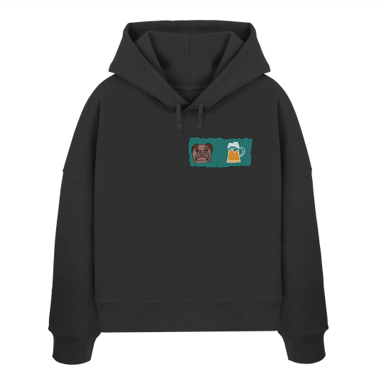 Bark and Brew - Womens Organic Boxcut Hoodie