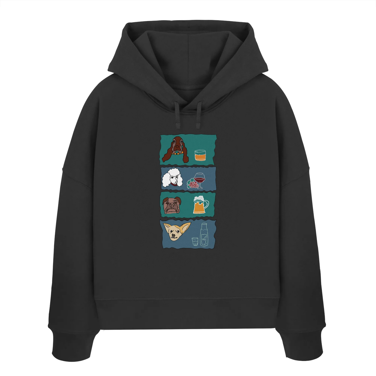 Dogs! - Womens Organic Boxcut Hoodie