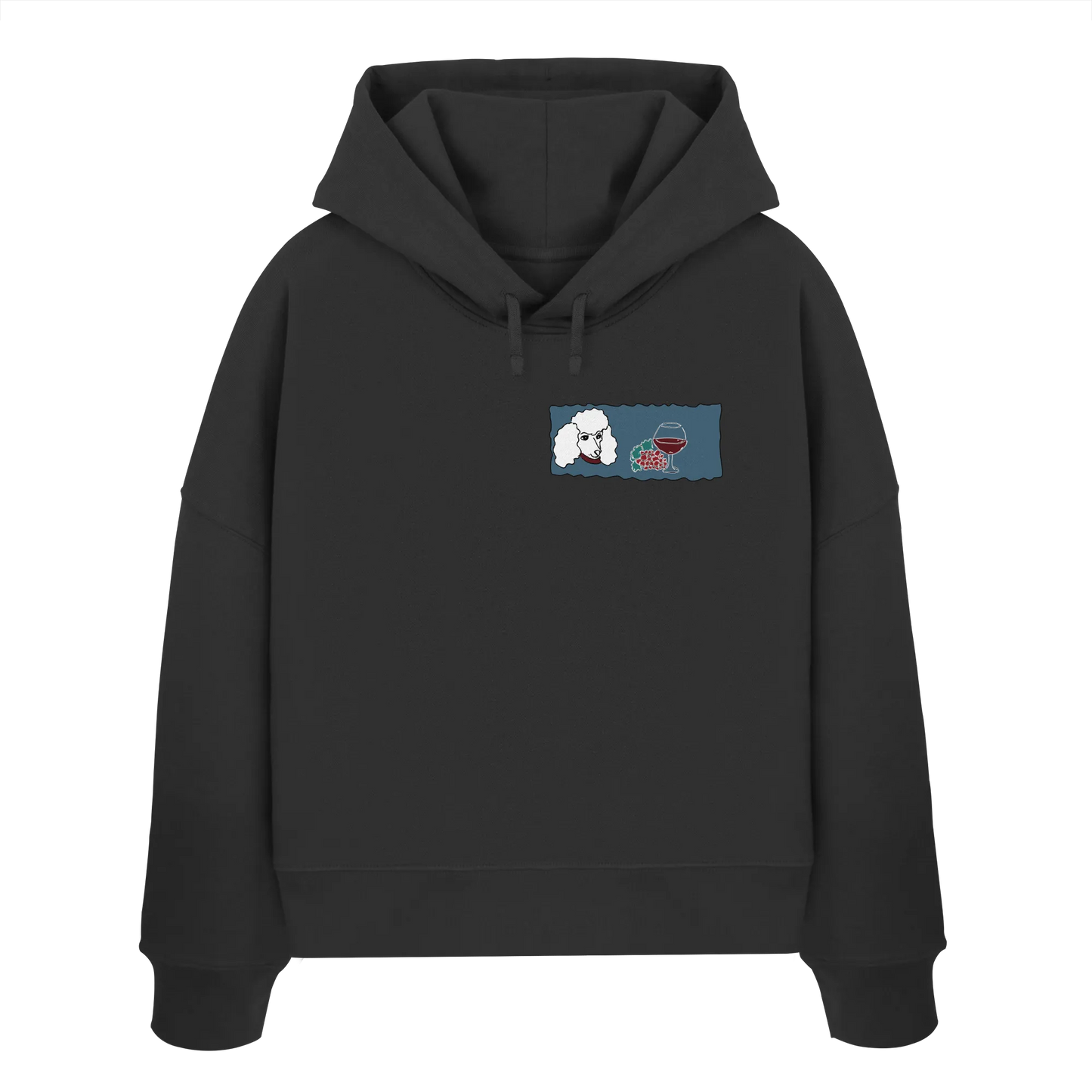 Wine Dog - Womens Organic Boxcut Hoodie