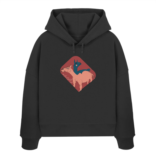 Heart & Brain - Womens Organic Boxcut Hoodie