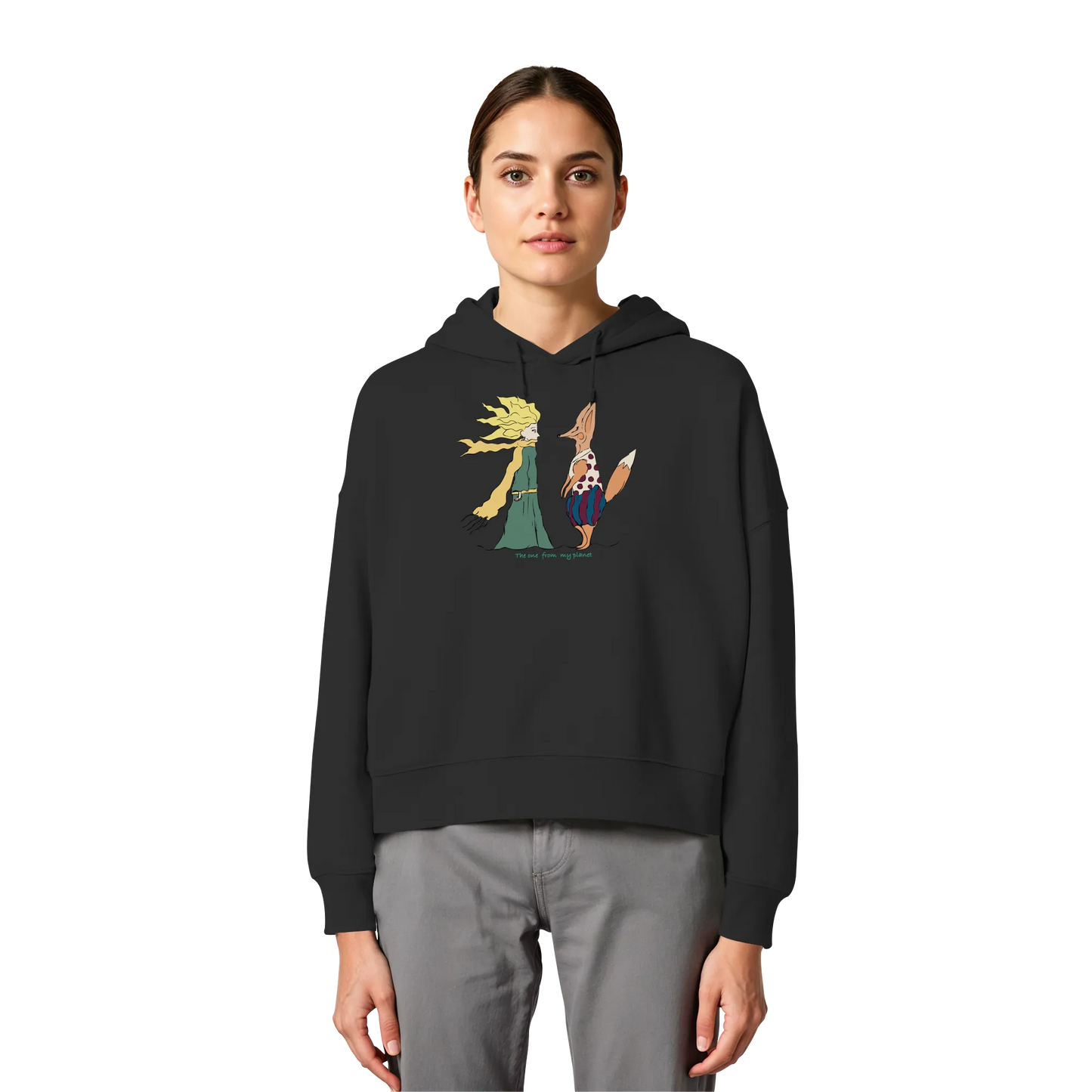 The one from my planet - Womens Organic Boxcut Hoodie