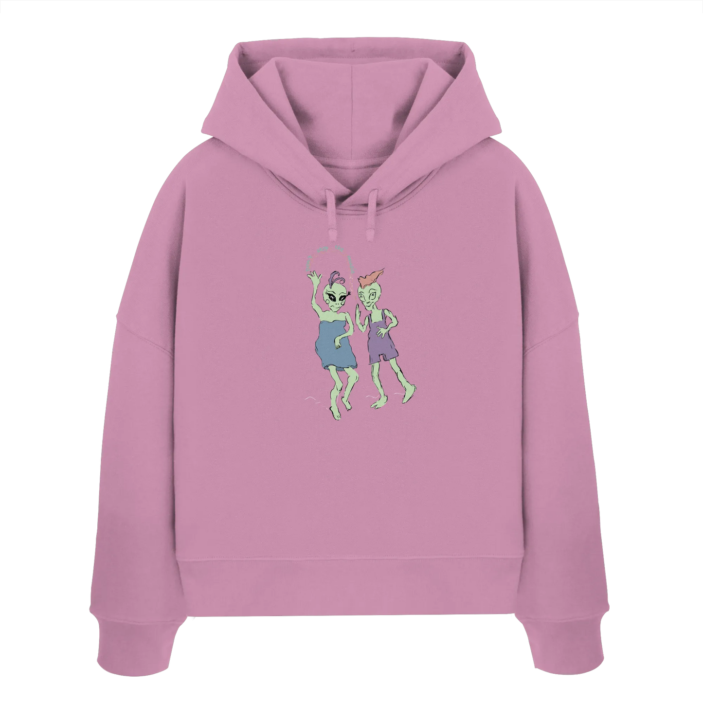 Dancing Aliens! - Womens Organic Boxcut Hoodie