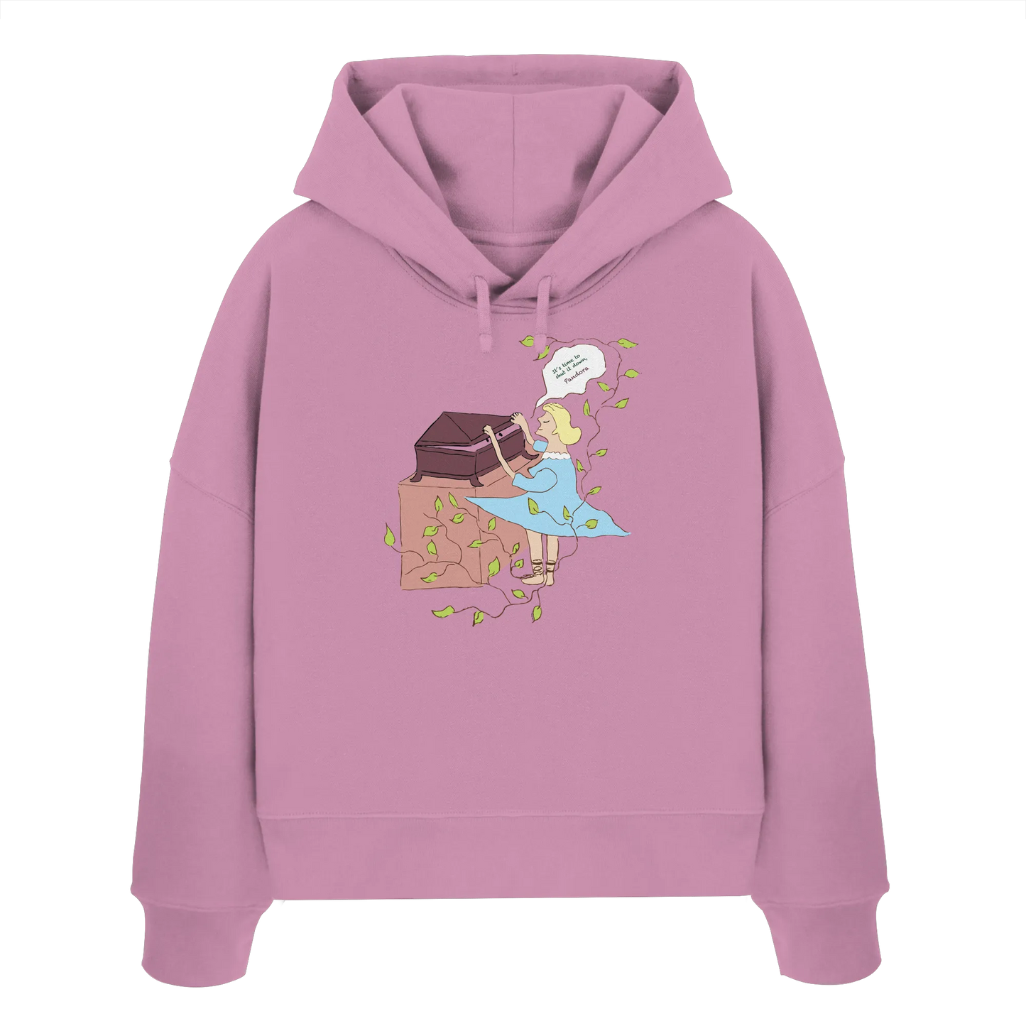 it's time to shut it down pandora! - Womens Organic Boxcut Hoodie