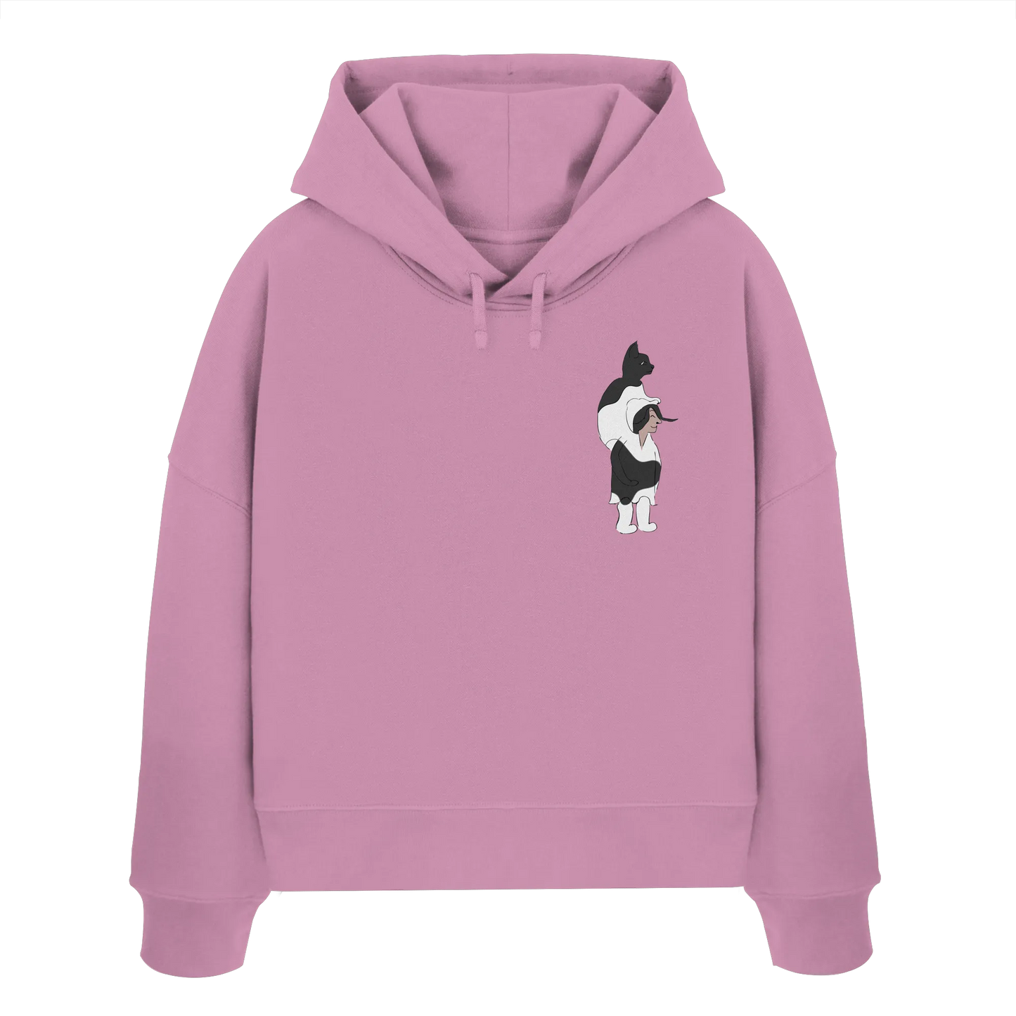 Cat Person - Womens Organic Boxcut Hoodie