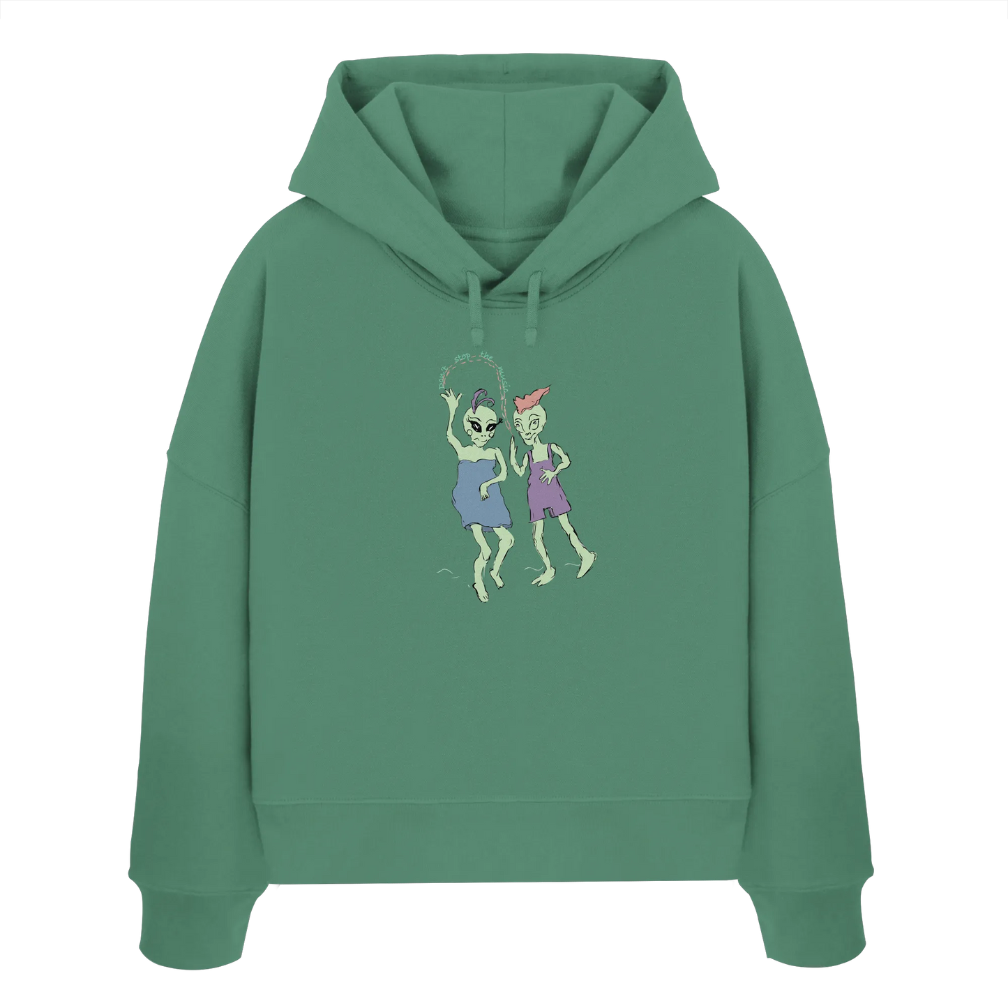 Dancing Aliens! - Womens Organic Boxcut Hoodie