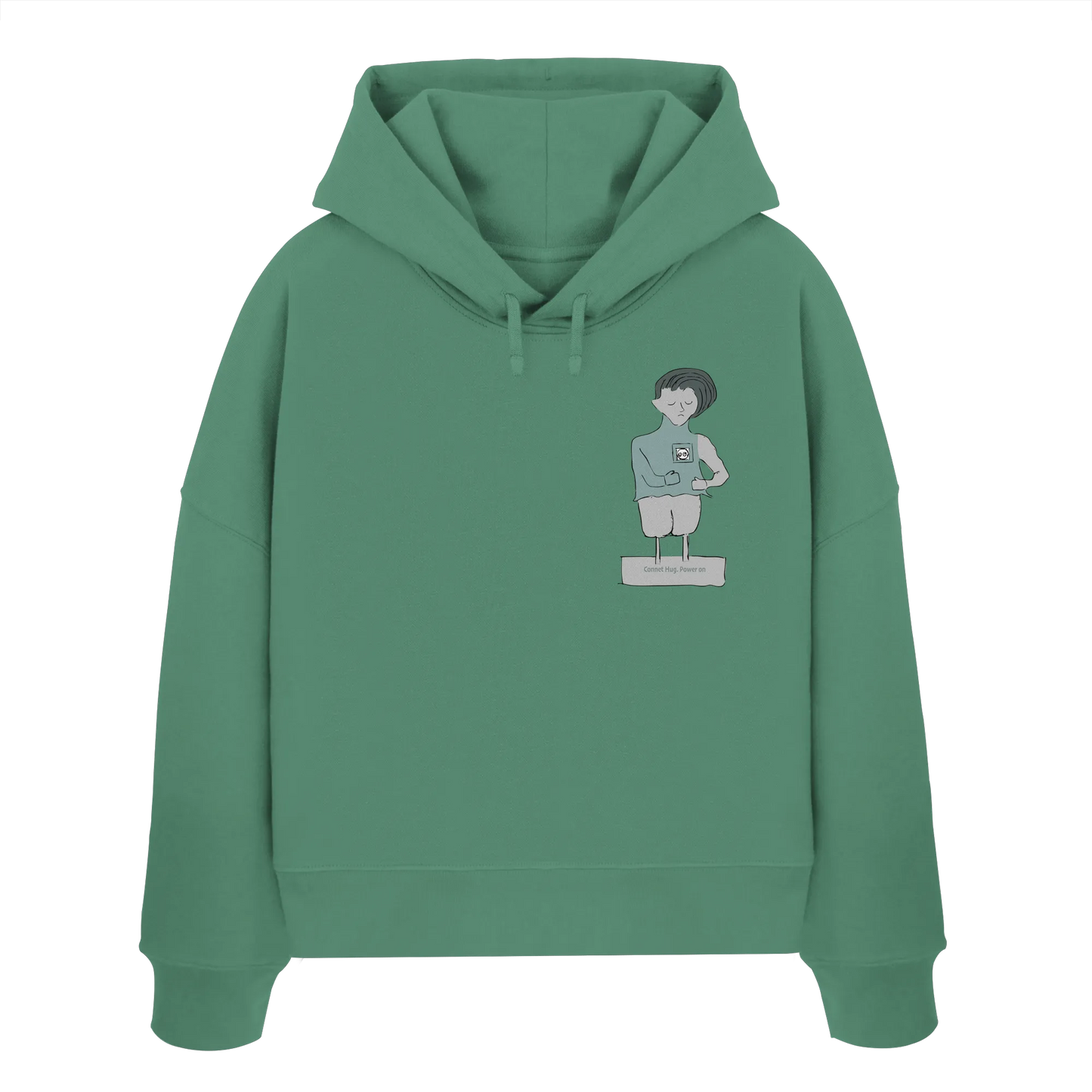 connecting - Womens Organic Boxcut Hoodie