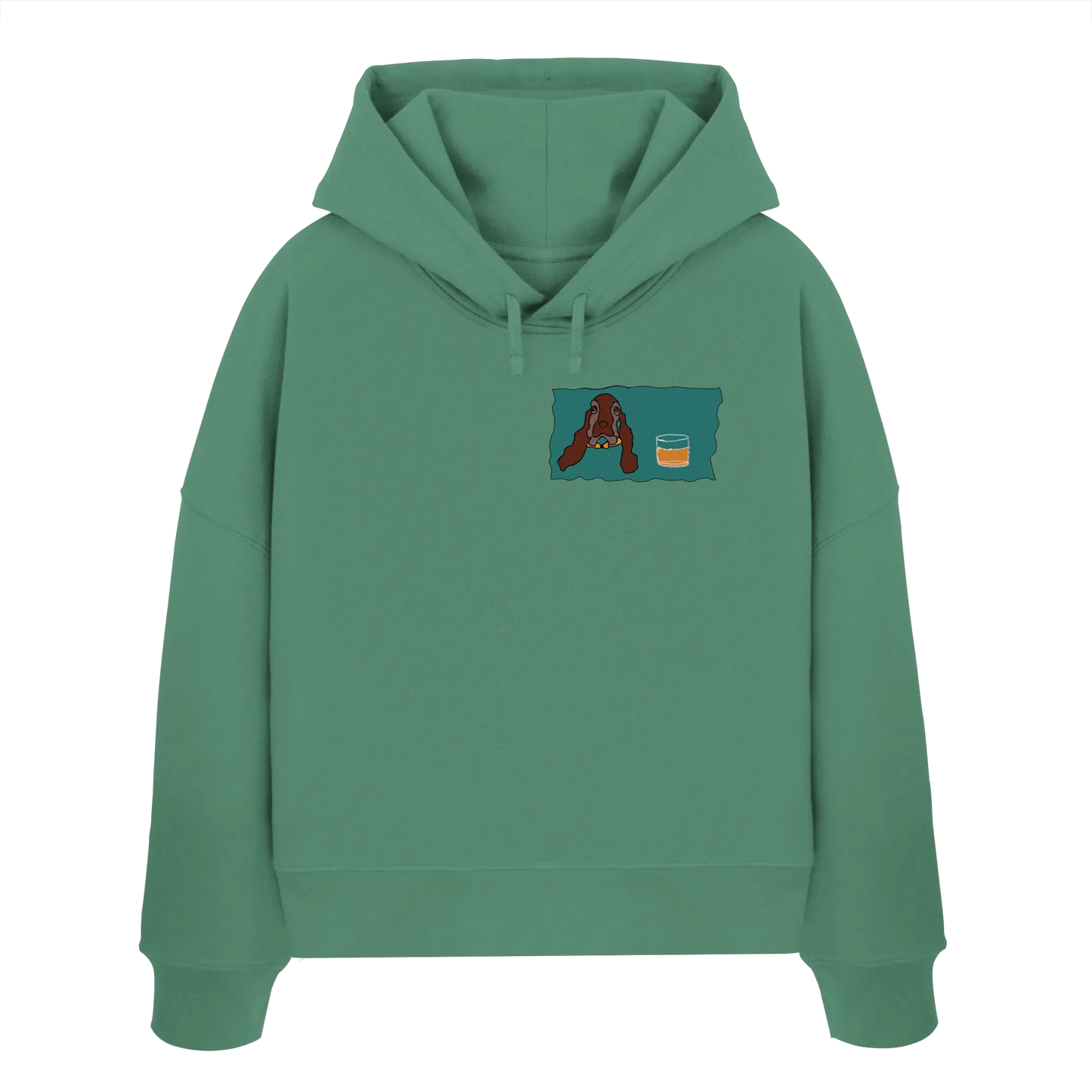 Scotch Dog- Womens Organic Boxcut Hoodie