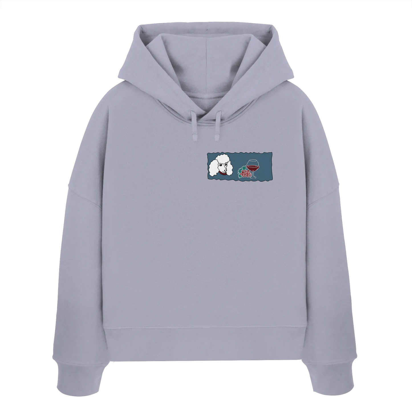 Wine Dog - Womens Organic Boxcut Hoodie