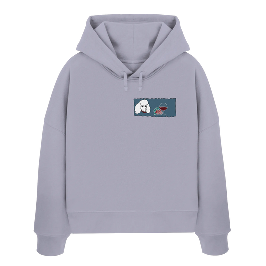 Wine Dog - Womens Organic Boxcut Hoodie