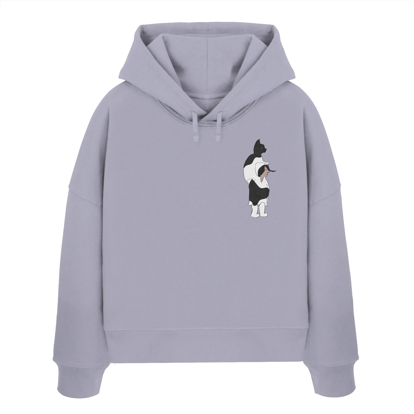 Cat Person - Womens Organic Boxcut Hoodie