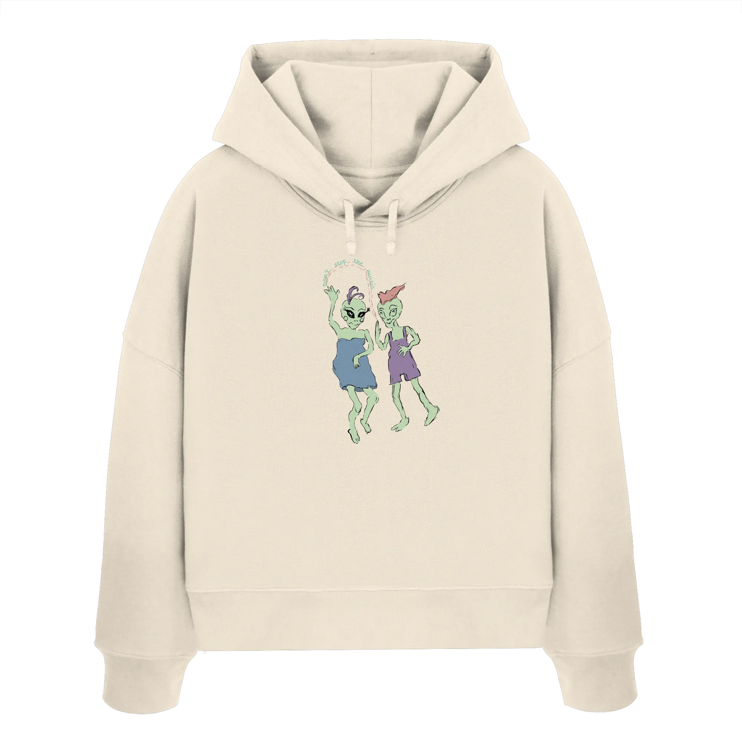 Dancing Aliens! - Womens Organic Boxcut Hoodie