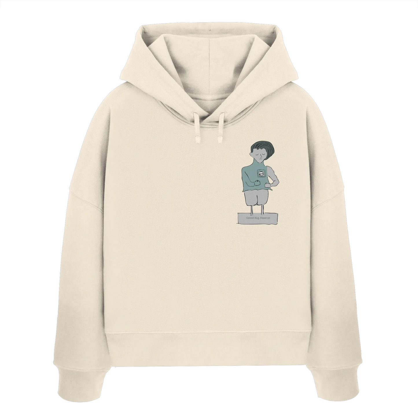 connecting - Womens Organic Boxcut Hoodie