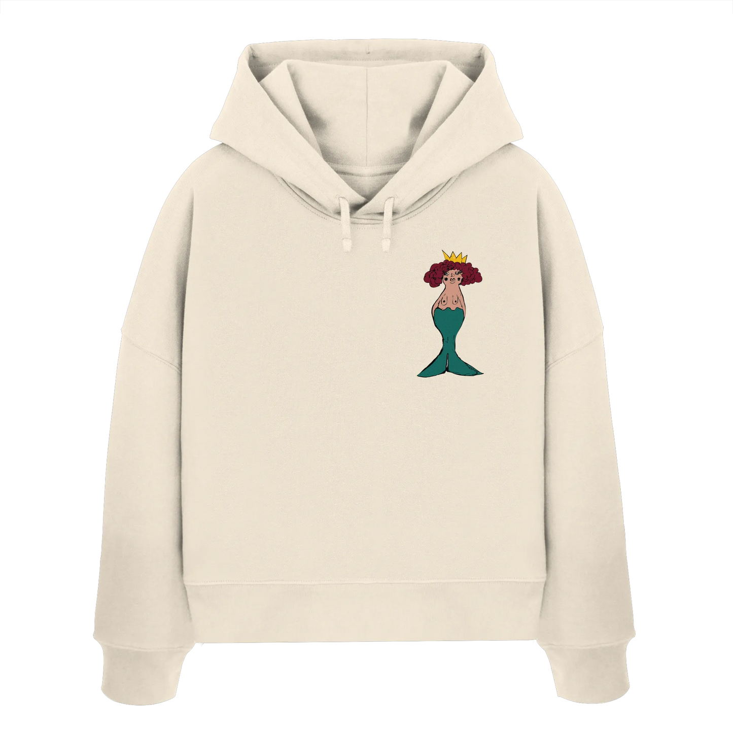 Mermaid - Womens Organic Boxcut Hoodie
