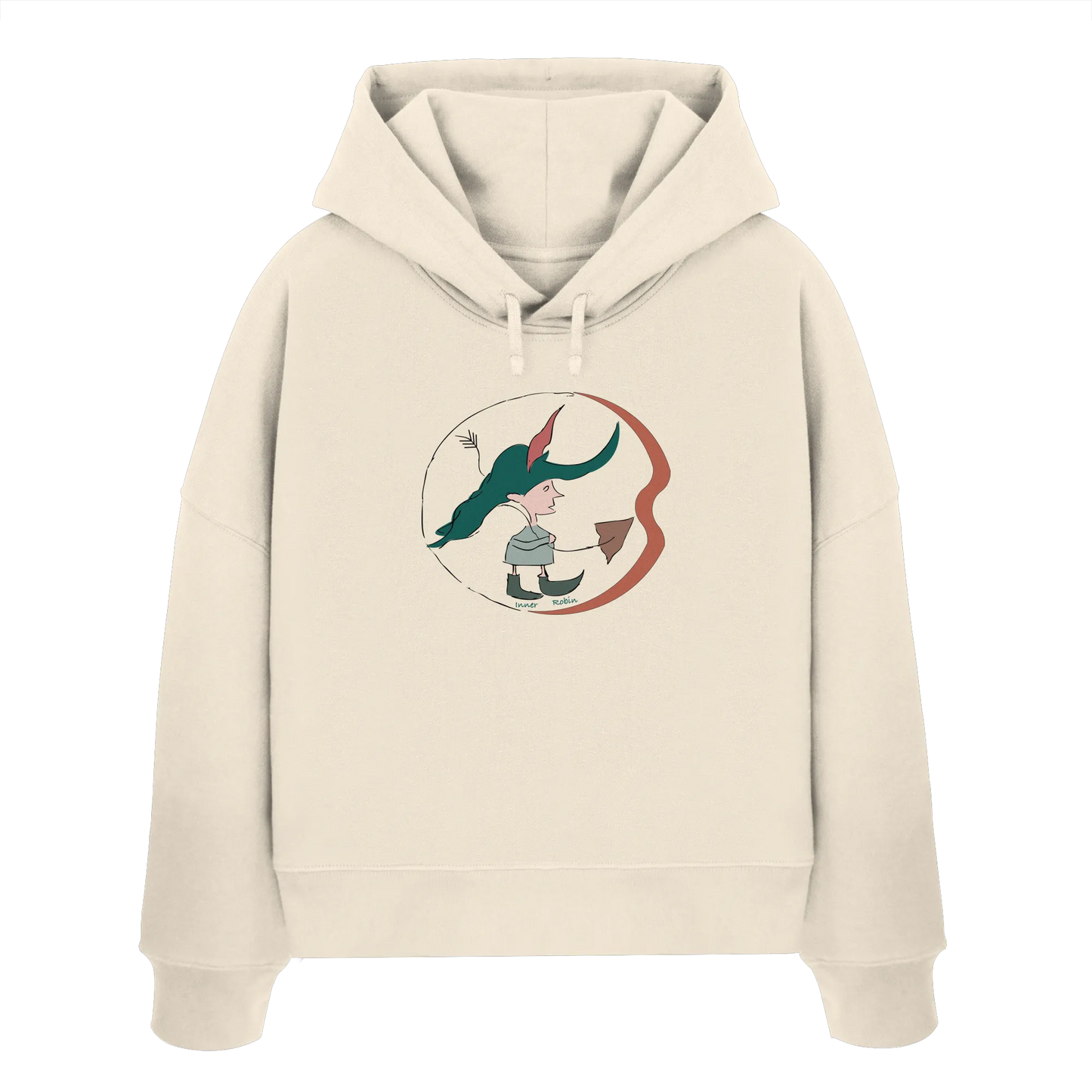 Inner Robin - Womens Organic Boxcut Hoodie