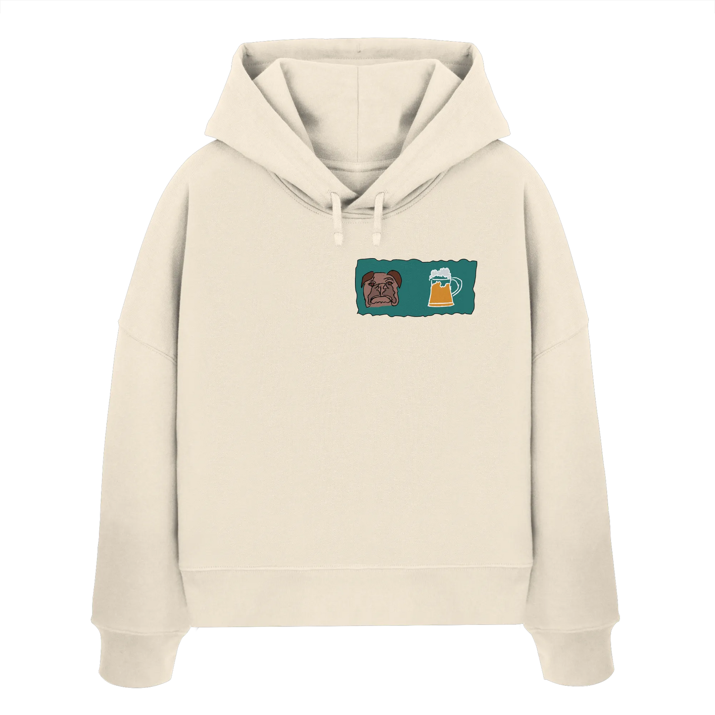 Bark and Brew - Womens Organic Boxcut Hoodie