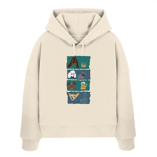 Dogs! - Womens Organic Boxcut Hoodie