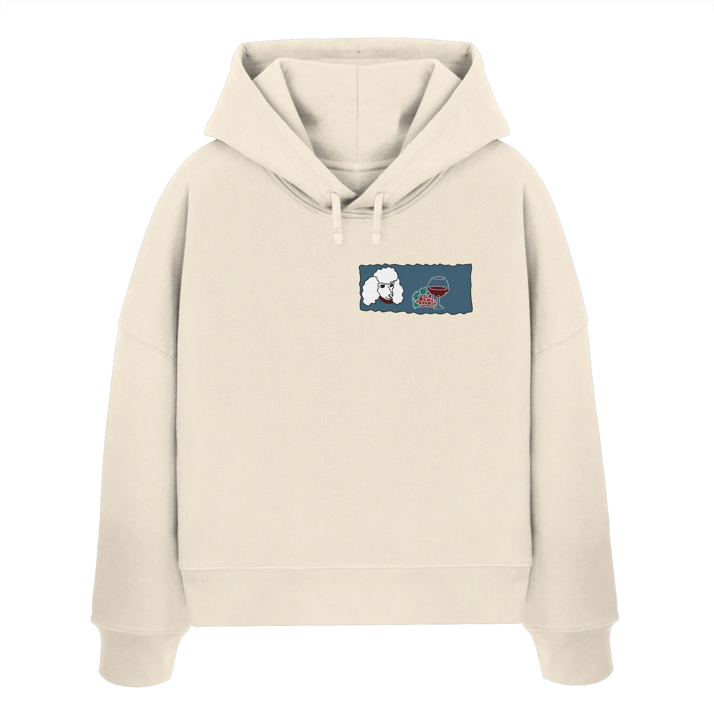 Wine Dog - Womens Organic Boxcut Hoodie