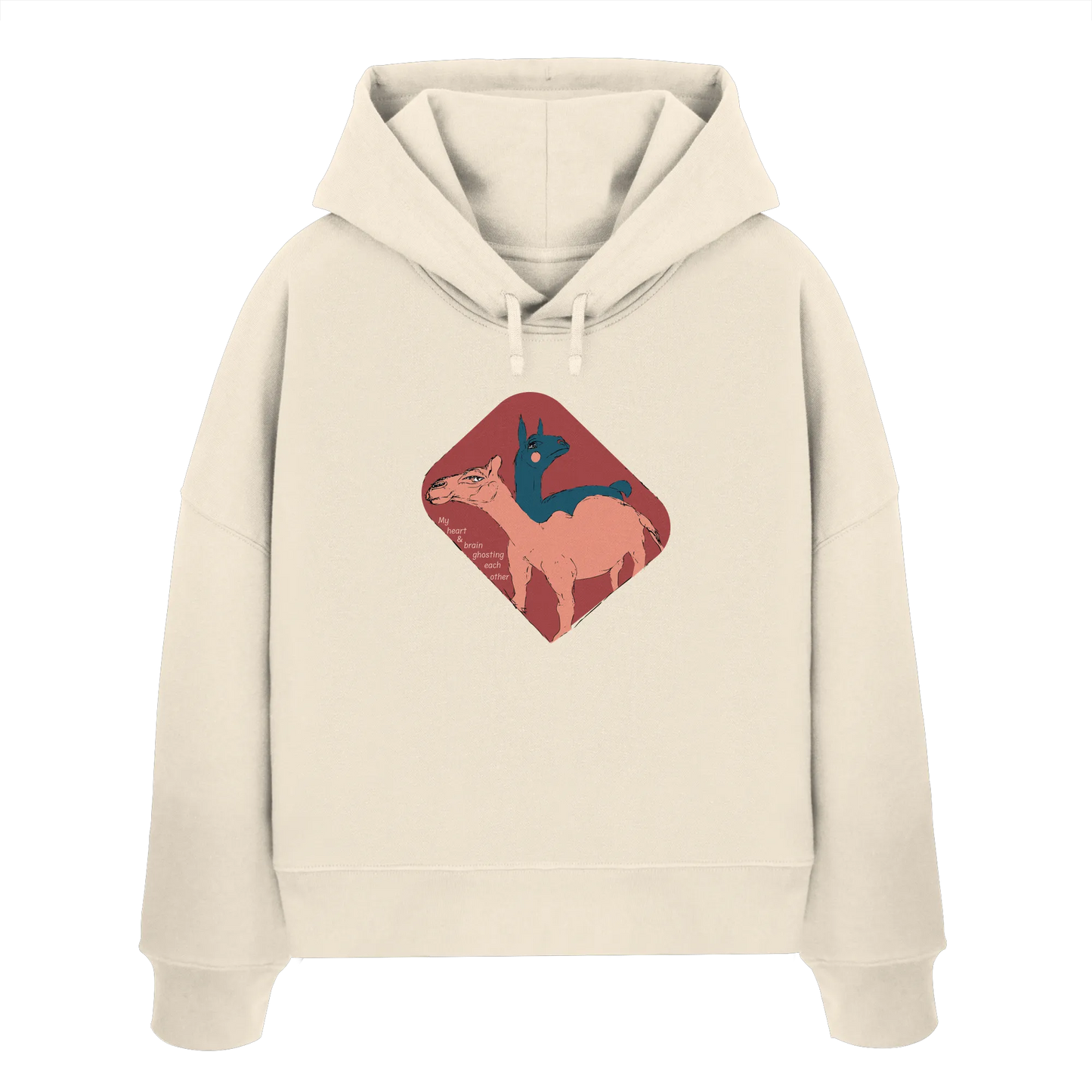 Heart & Brain - Womens Organic Boxcut Hoodie