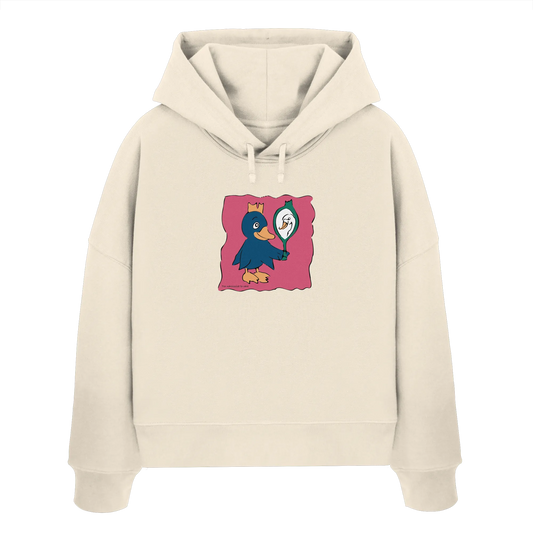 too Narcissist to care - Womens Organic Boxcut Hoodie