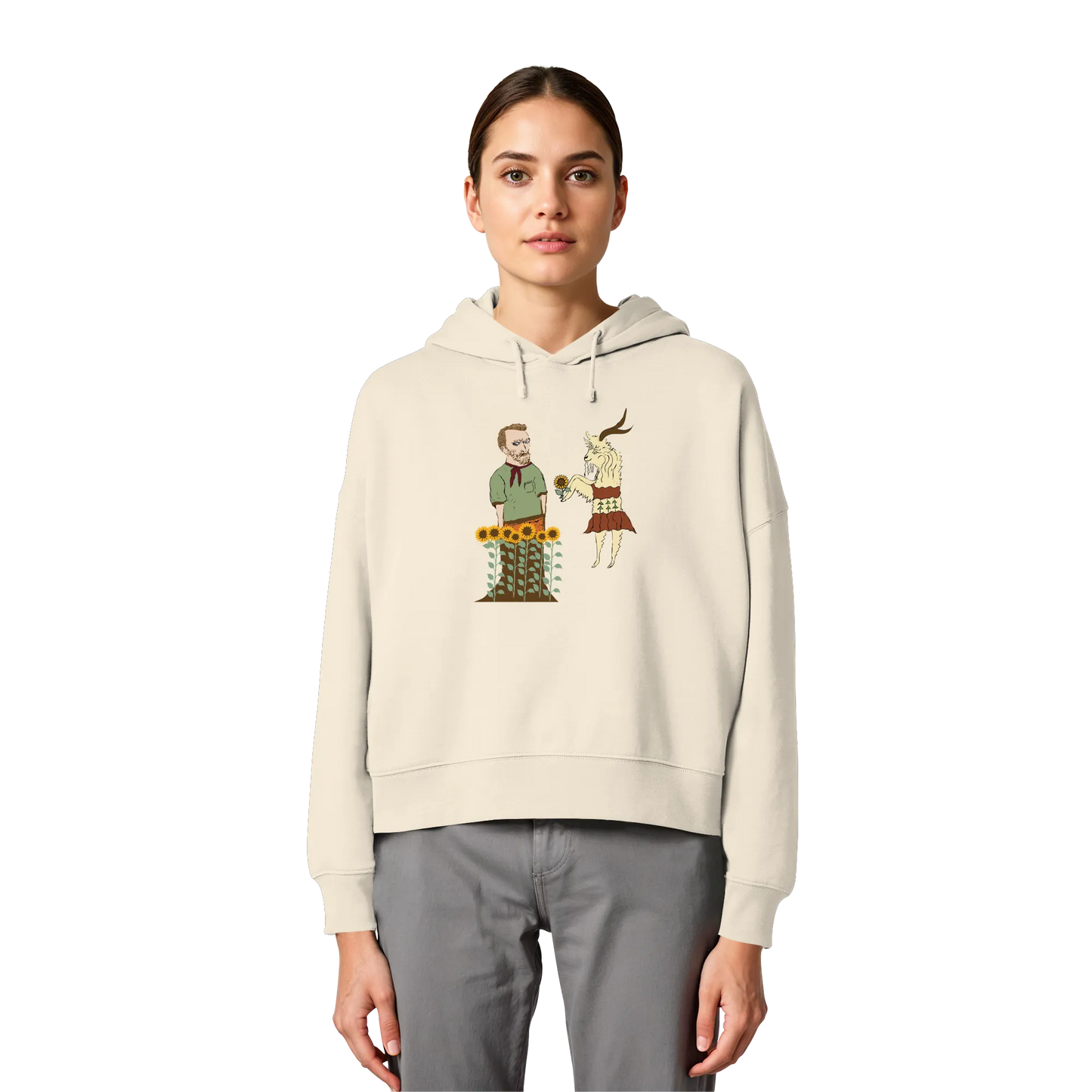 Van Gogh - Womens Organic Boxcut Hoodie